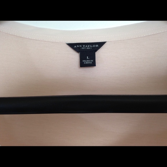 Ann Taylor sheer & sequins blouse in blush pink L - Picture 3 of 7